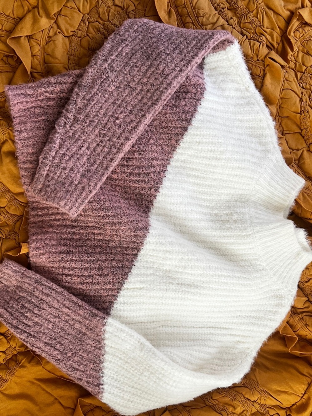 Bishop and Young pink and white sweater